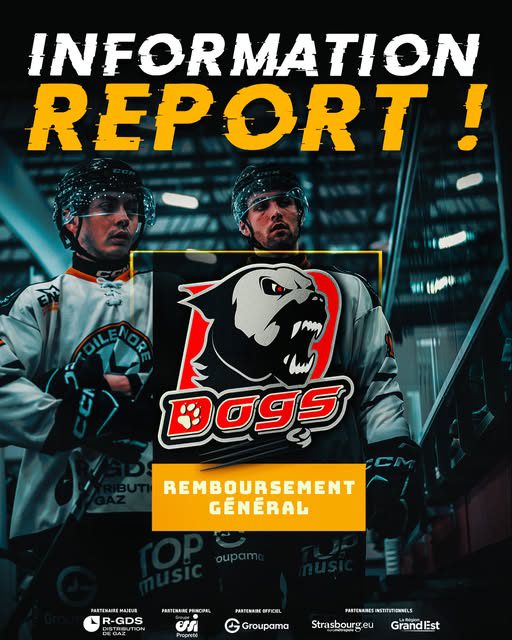 photo de l'article INFORMATION – MATCH REPORTÉ – REMBOURSEMENT GÉNÉRAL